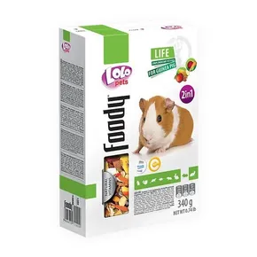 LOLO BASIC 2in1 Grün- und Fruchtfutter für Meerschweinchen, 340-g-Box